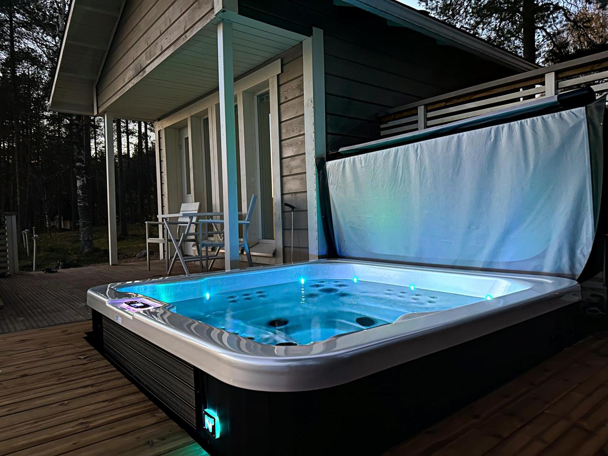 Luxurious Villa Kinos With Jacuzzi روفانييمي المظهر الخارجي الصورة